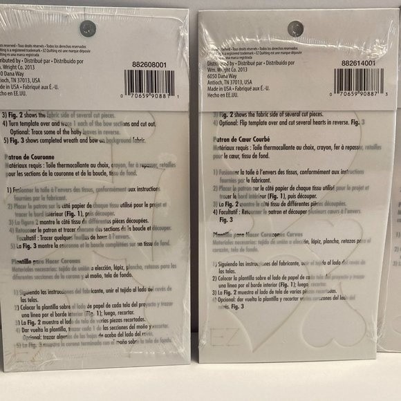 4 Simplicity EZ Quilting Template Stencils Fabric Paper Crafts Scrapbook - Picture 11 of 13